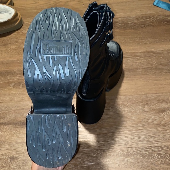 Demonia Black Platform Boots - Picture 6 of 8